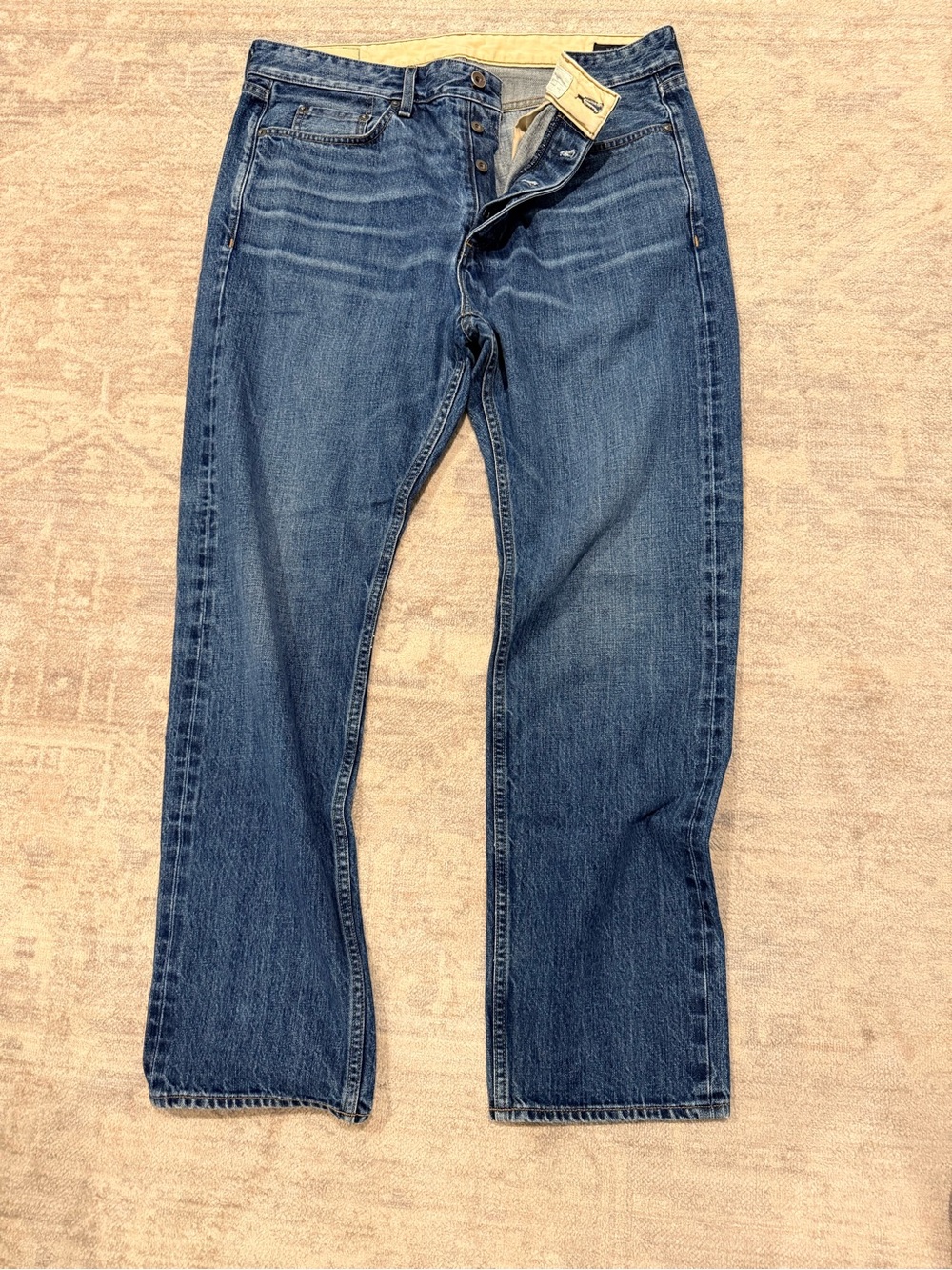 rag & bone Straight-Leg Indigo Denim Jeans